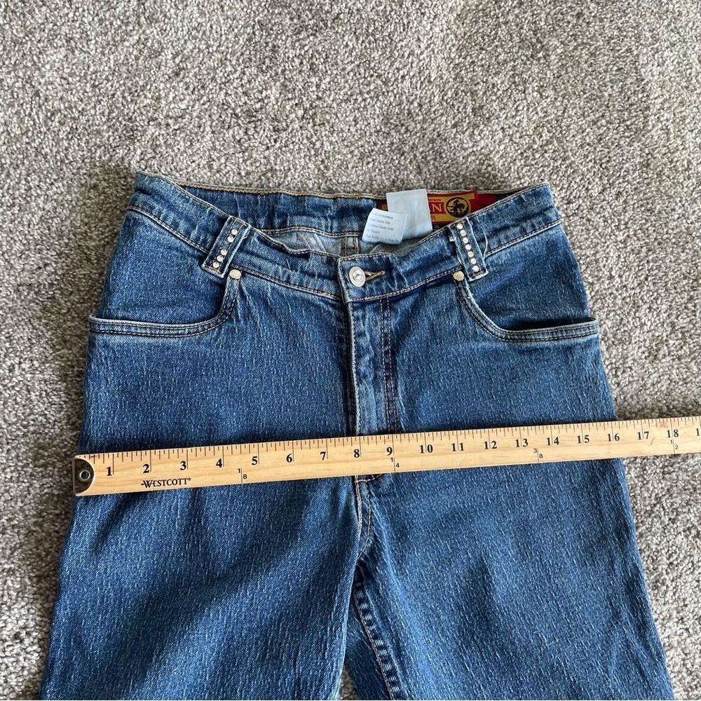 Lawman Jeans Womens Size 5 (27x32) Superior Slim Fit Bare Back Rhinestones Denim - Picture 9 of 14